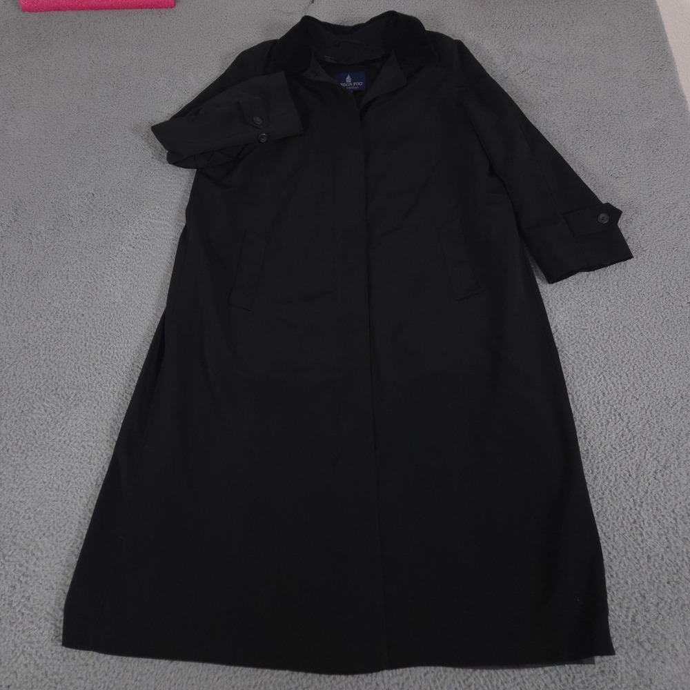 London Fog Coat Womens 12 Trench Limited Edition Water Repellent Velvet Trim‎